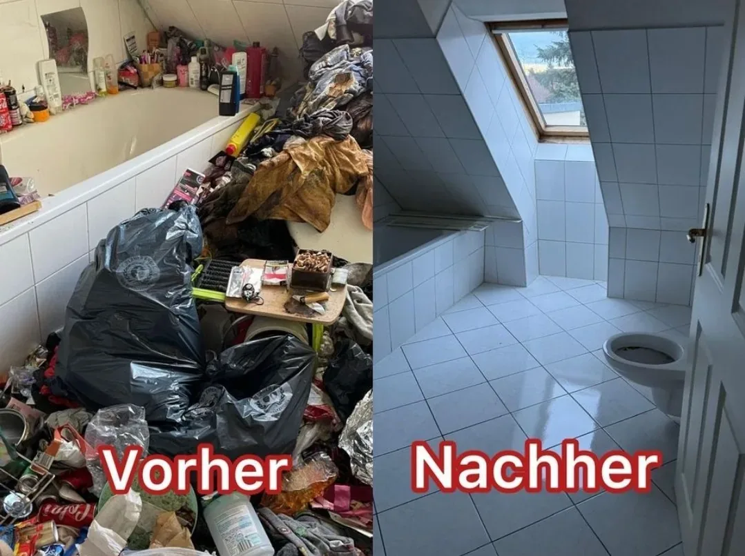 Entrümpelung Hannover vorher und nachher – Badezimmer geräumt