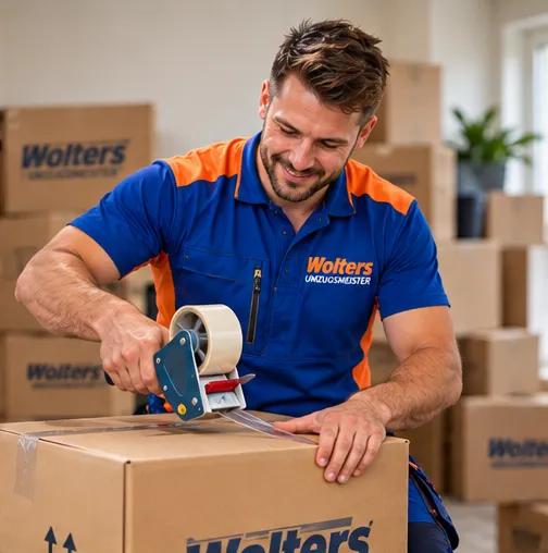 Packservice in Wolfenbüttel: Umzugskartons werden sorgfältig gefüllt